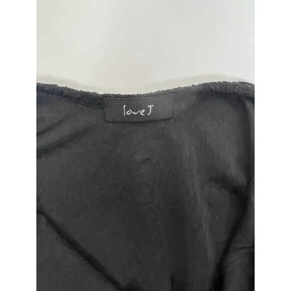 love J Black Textured Boatneck Scoop back Bodycon Dress Size Small - Picture 3 of 7
